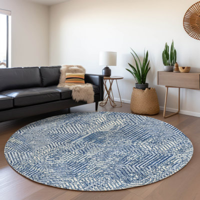 Maliana Washable Geometric Indoor / Outdoor Rug