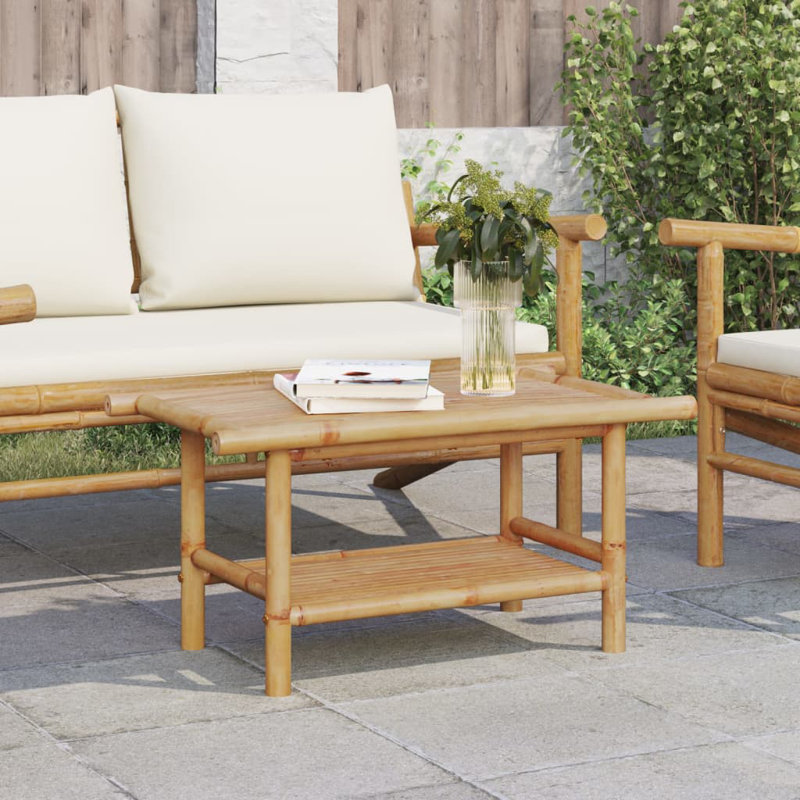 Table basse en bambou Bay Isle Home ™, H 13,8 po x L 27,6 po x l 15,7 po