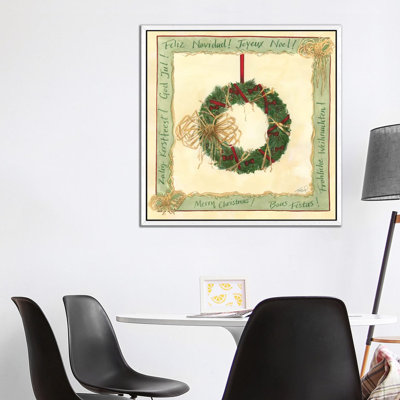 Raffia Wreath II 1 Piece Wall Art on Canvas