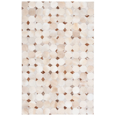 Tapis ivoire / brun à tissage plat Bersa