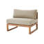 Venice Outdoor Teak Armless Lounge Chair-228065362