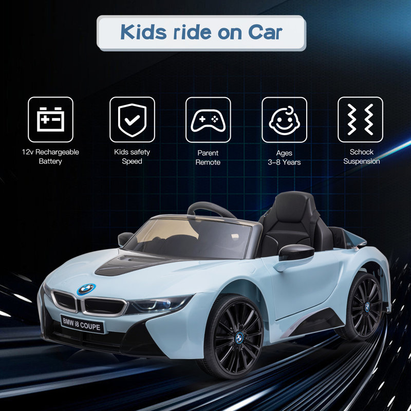 Blue 6-Volt Electric Ride-On Car with Remote Control