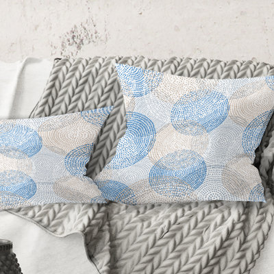 Coussin décoratif abstrait rétro Mid-Century