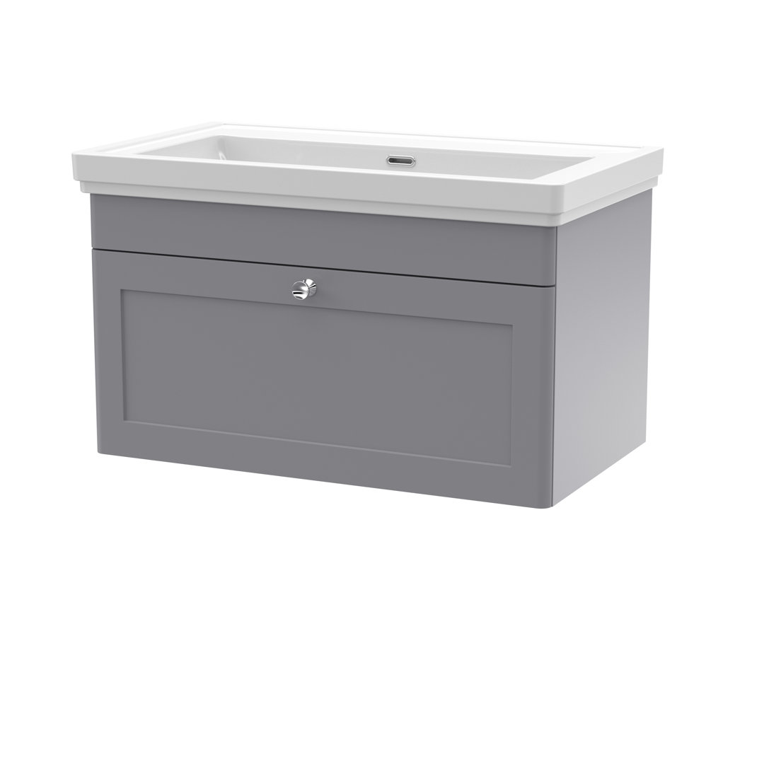 Classique 830mm Single Bathroom Vanity with Drop In Vitreous China Basin