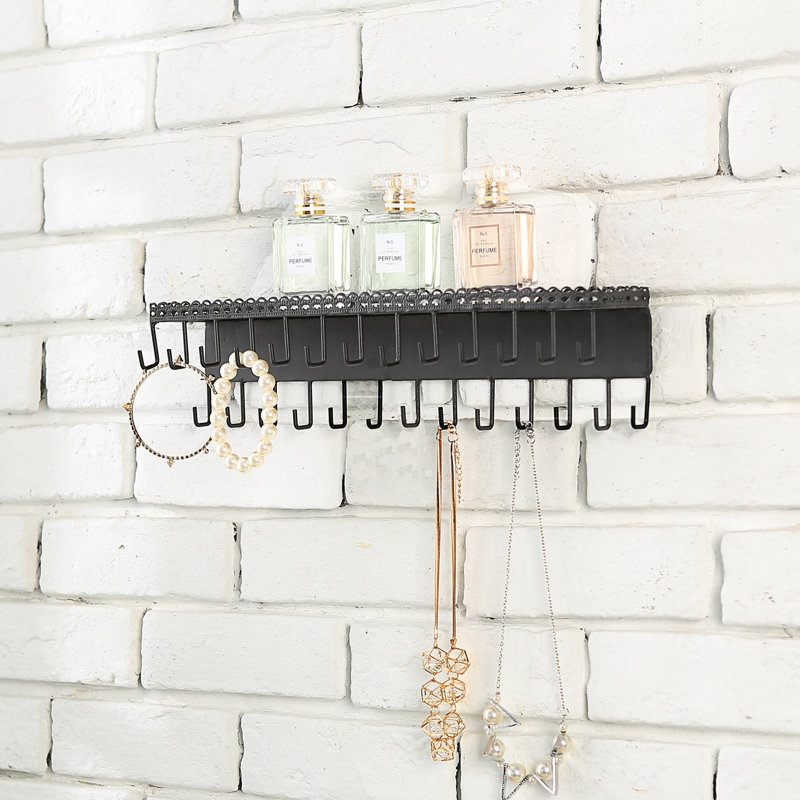 Lall Wall Mounted Jewellery Holder, Black