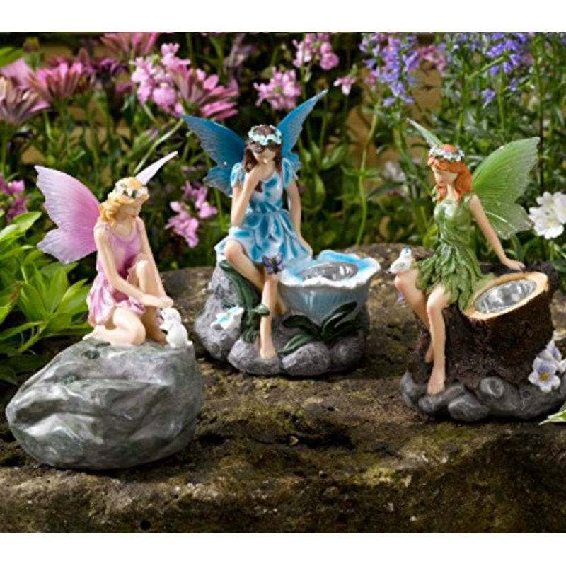 Hallman Fairies UV Resistant Resin Garden Statue