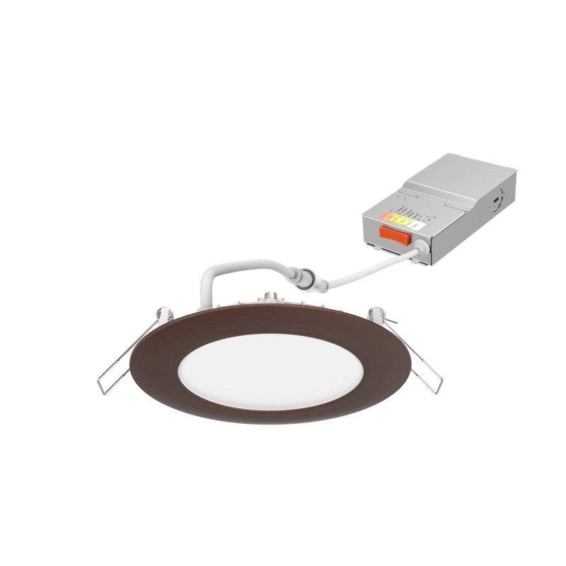 Wafer 4" Tunable CCT Remodel or New Construction LED Retrofit Recessed Lighting Kit, Oil Rubbed