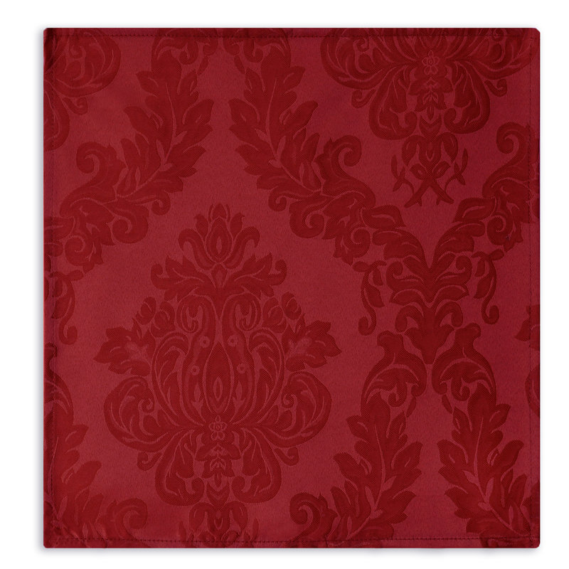 Serviette carrée 100% polyester Burchfield, Rouge