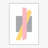 Grey Square With Pink And Yellow Bow Abstract - Single Picture Frame Print-39167955-39205768