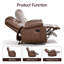 Fauteuil inclinable en cuir synthétique 40,9 po, fauteuil inclinable manuel pour le salon avec sièges confortables-1273720075