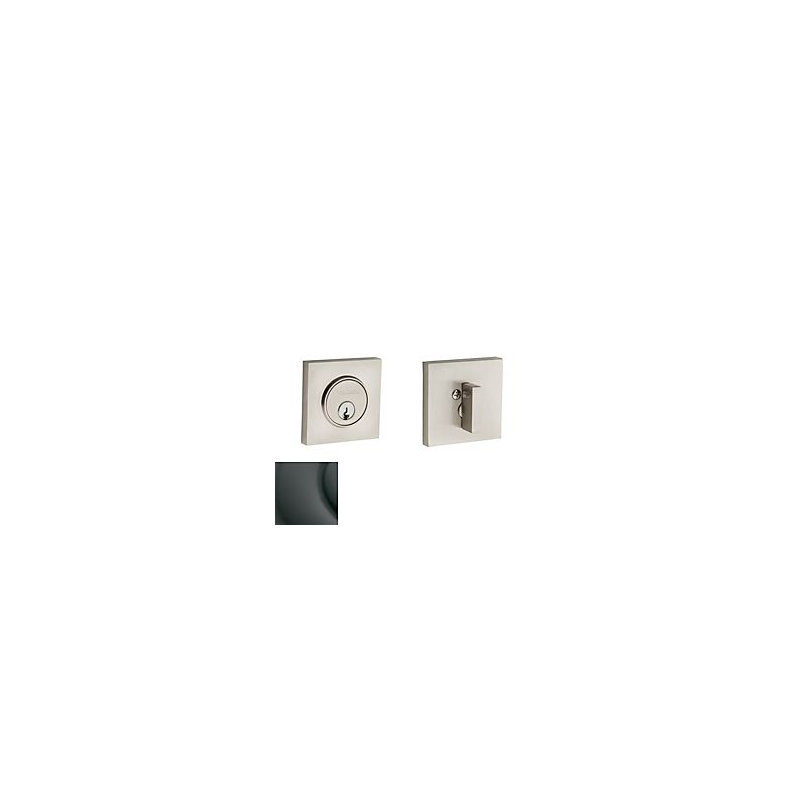 Contemporary Square Single Cylinder Deadbolt, Yes, Oil Rubbed Bronze