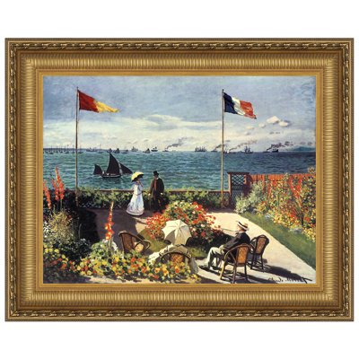 «The Terrace at Sainte-Adresse, 1867» par Claude Monet, reproduction d'art encadrée