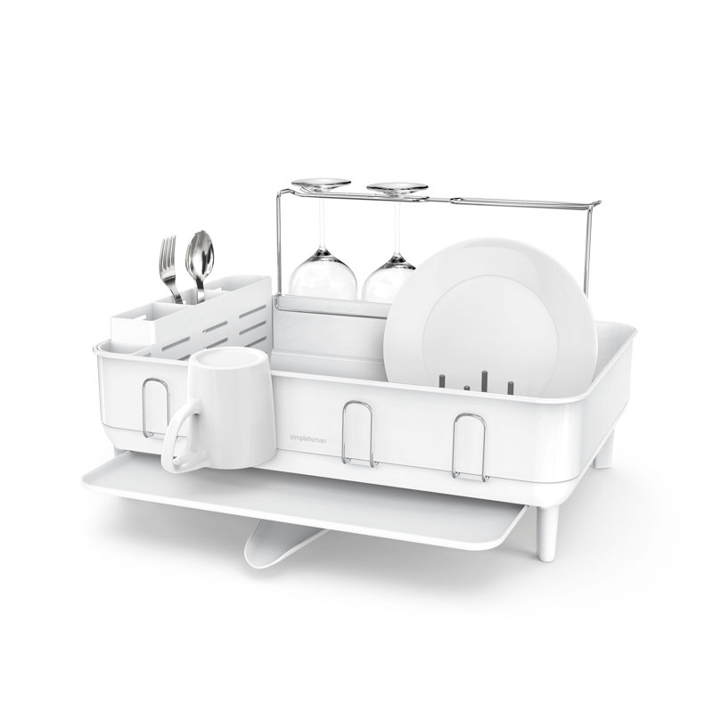 Simplehuman Steel Frame Dishrack, White