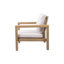 Chaise longue de patio en bois d'acacia avec coussin hydrofuge Zara-129155676-129155675