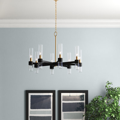 Lustre linéaire moderne à 8 lumières l 27,6 po Spoutnik
