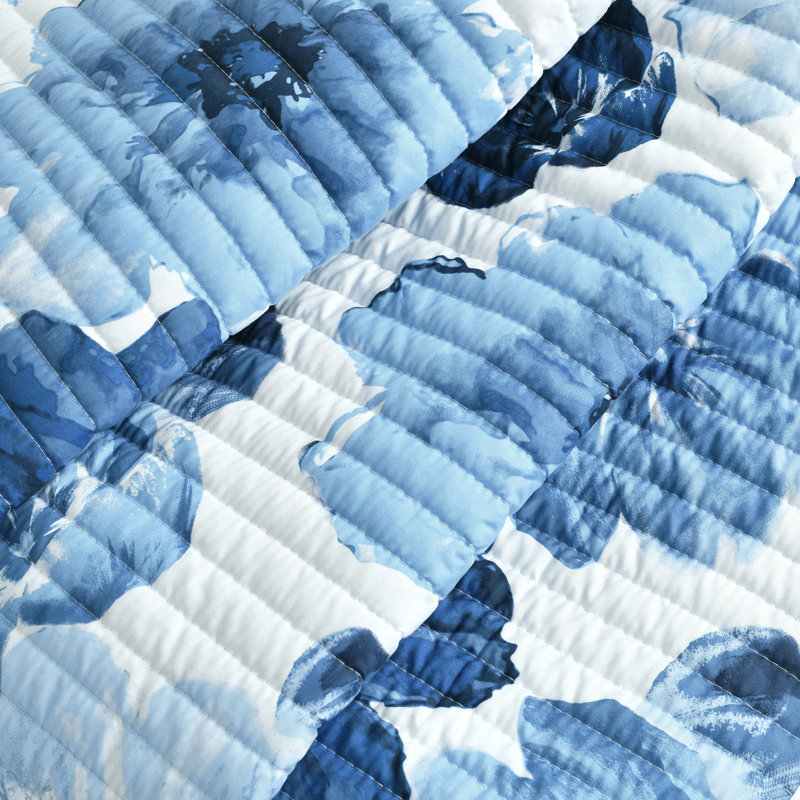 Jeté Leah, Bleu marine/blanc