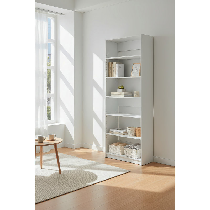 Garde-robe en bois blanc 32 po avec cinq tablettes Prosper