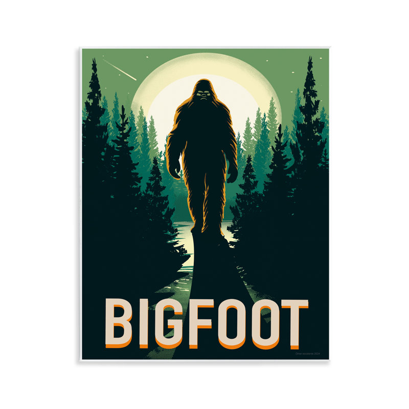Cryptid In The Woods Wall Plaque, design by Omar Escalante