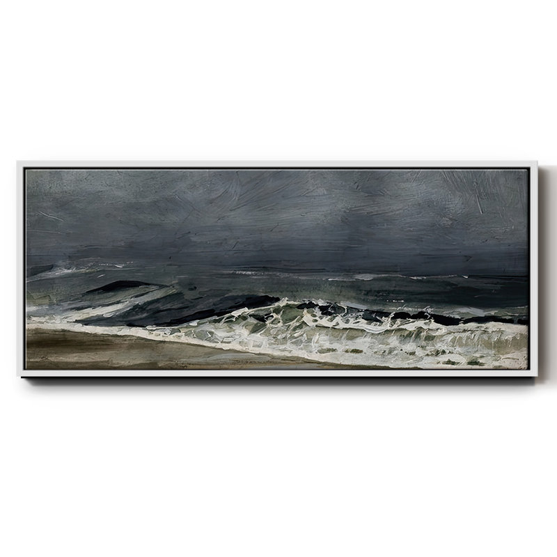 Moody Sea I, H 24 po x l 60 po x P 1,5 po, Blanc