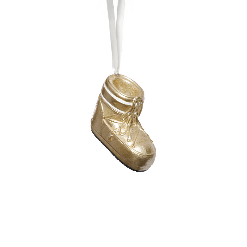 Ornements de Noël après-ski, 6 pièces suspendues (3 ensembles de 2 tailles assorties), Doré
