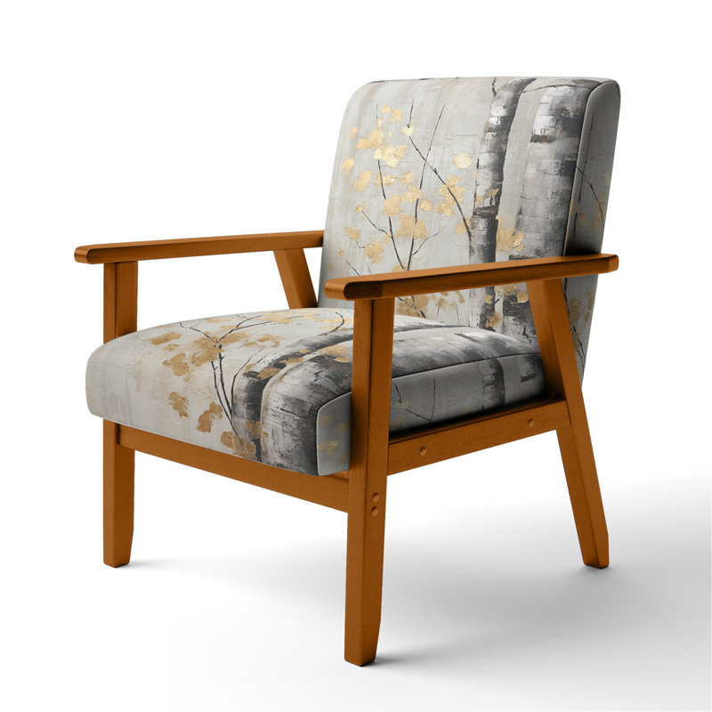 Jiska Upholstered Armchair, Brown Square Arms