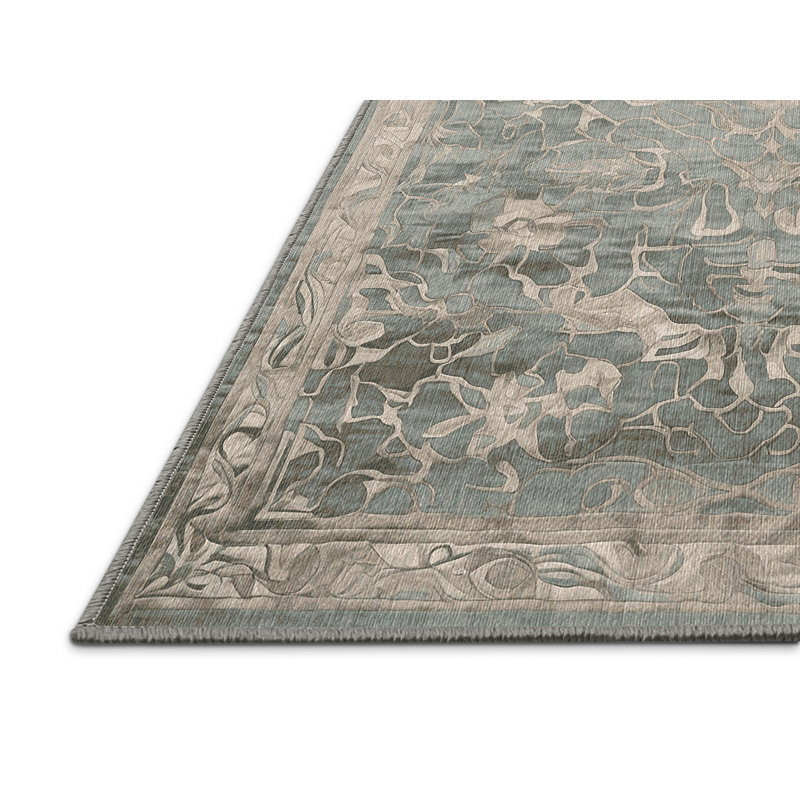 Tapis gris lavable à la machine, Rectangle 6 pi x 9 pi