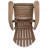 Farmhouse Style Outdoor Patio Adirondack Chair-556933790