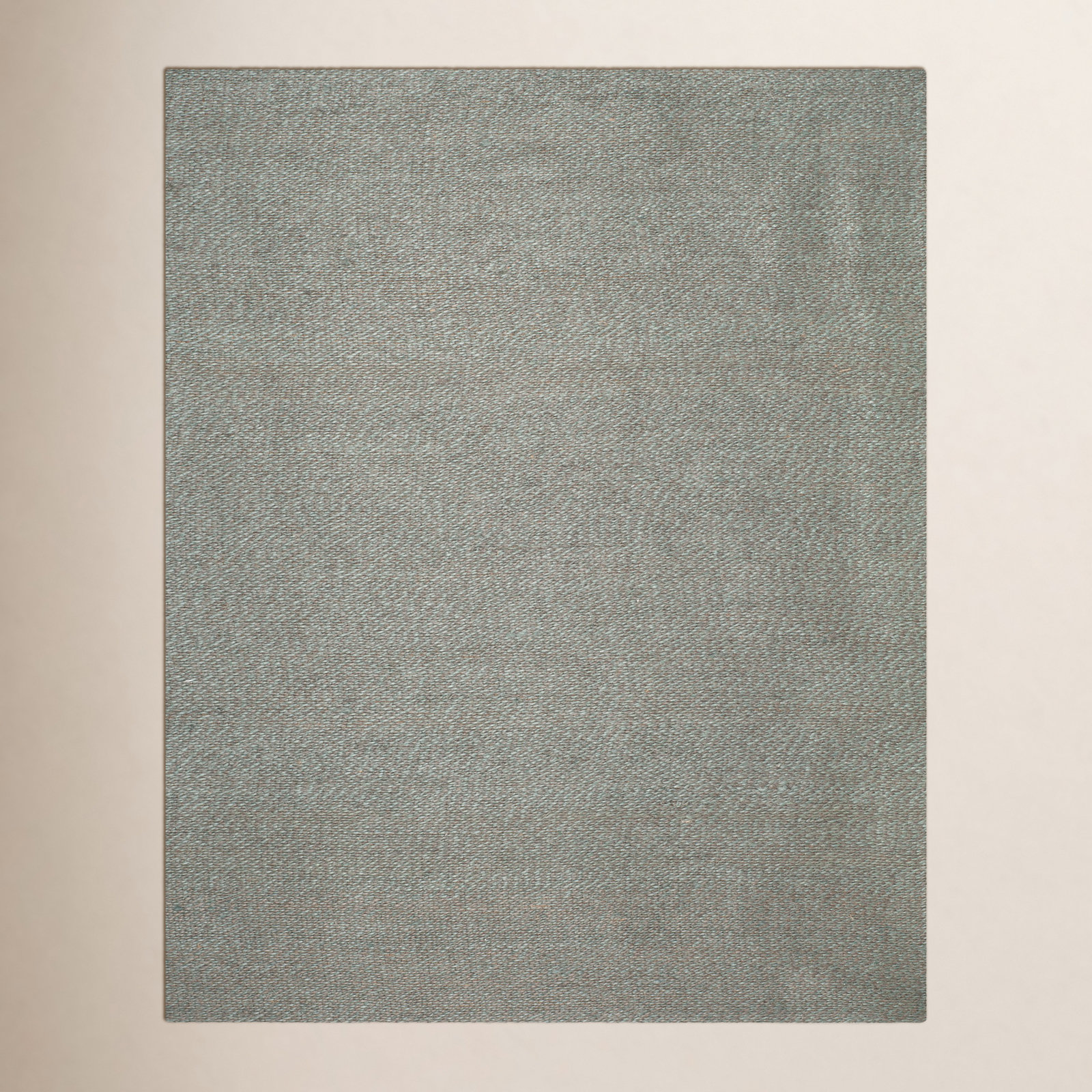 Teal Chevron Hand-Woven Jute Rug, Rectangle 8' x 10'