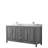 Daria 72'' Double Bathroom Vanity with Carrara Marble Top-290162498-290162501