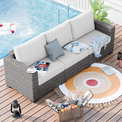 Mandy 31 " W Patio Sofa with Cushions