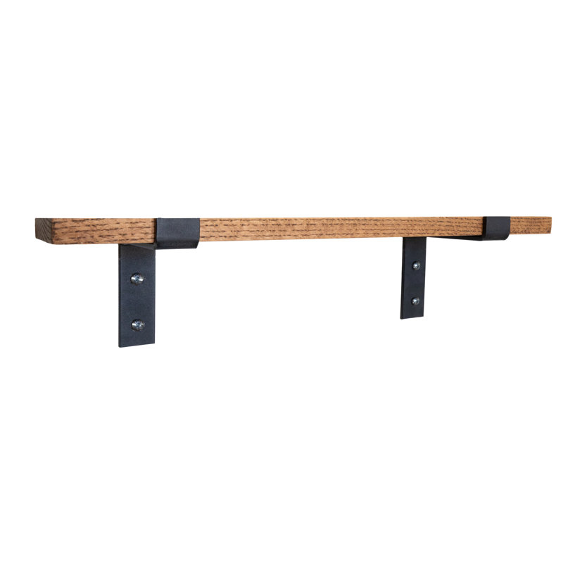 Rayne Red Oak Bracket Shelf, Honey, 2" H x 70" W x 7" D