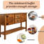 Console en bois massif, 48 po, élégante et élégante, pour différentes pièces - Buffet de chambre brun 48 po, design rétro,-1313323527