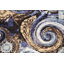 Tapis oriental contemporain abstrait à motif végétal noué à la main 4 x 6
