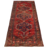 Konya One-of-a-Kind 3'6" X 9'7" 1990s Runner Wool Area Rug Red