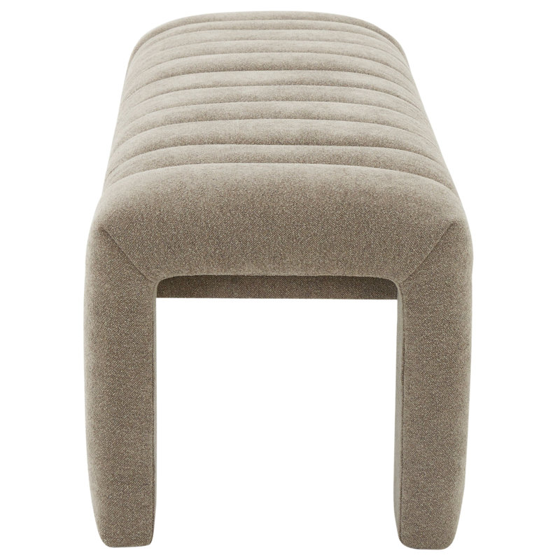 Bellisima Upholstered Bench, Taupe Boucle