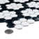 Metro 1" Hex Matte White with Black Honeycomb 10-1/4" x 11-7/8" Porcelain Mosaic Tile