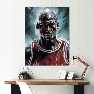Graphic Metal Wall Art, Michael Air Modern Print - Michael Air