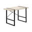 Table de travail contemporaine de 124 cm (49 po) pour bureau à domicile - Stratifié taupe avec pieds en métal noir - Robuste pour ordinateur
