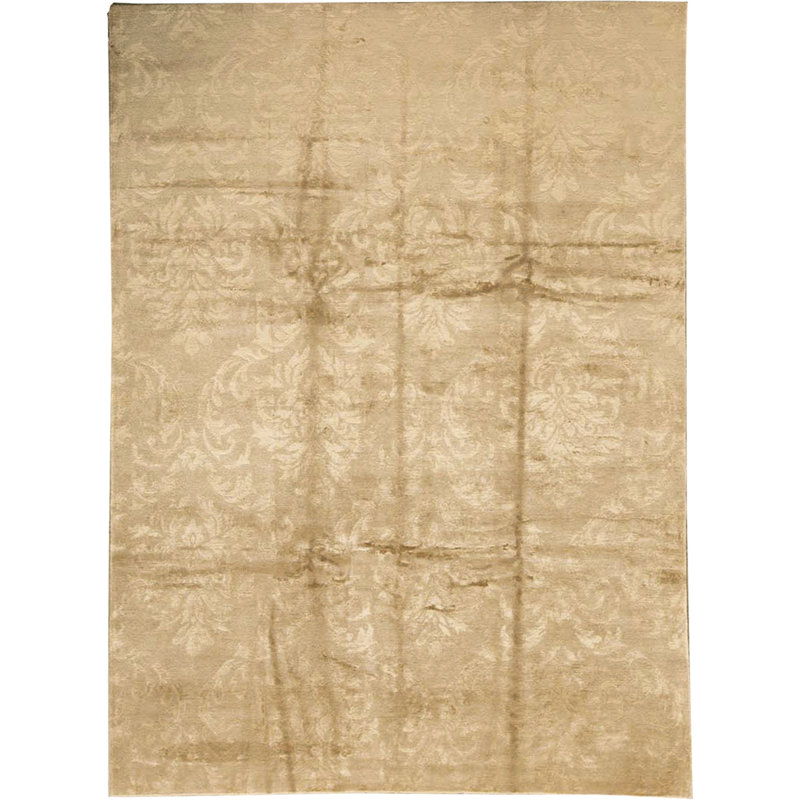 Hand Woven Wool Damask Area Rug
