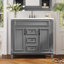Meuble-lavabo moderne 36 po avec lavabo supérieur-102493538