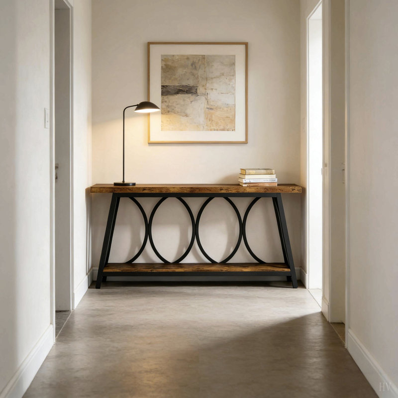 Table de couloir, console rétro, table de canapé robuste