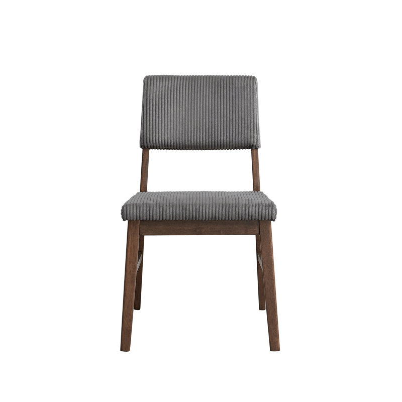 Ensemble de 2 chaises d'appoint en velours côtelé Seda, Gris