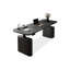 Bureau debout noir en bois manufacturé-2016140406