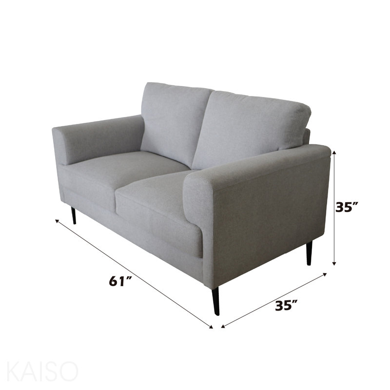 Causeuse en lin gris clair