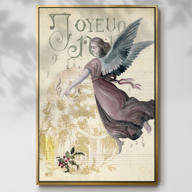 Collection de voeux de Noël B, H 25 po x l 17 po x P 1,5 po, Or