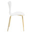 Roxby 49 cm H Plastic Wing Back Stackable Side Chair in White-108716743