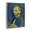 "Van Gogh", autoportrait bleu encadré sur toile flottante par one1000paints-1277618394-1289856952