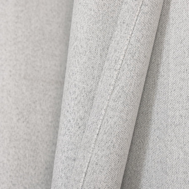 1‑Panel Linen‑Textured Blackout Door Curtain, Beige