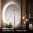 Losoya Frameless LED Lighted Bathroom Vanity Mirror Dimmable Round Mirror-1028311315