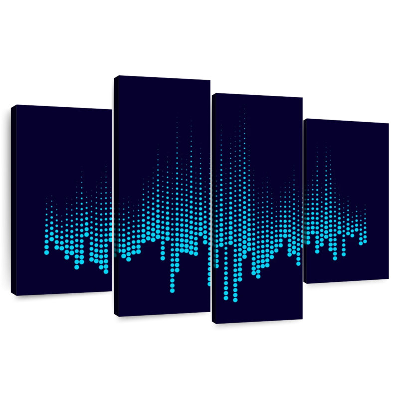 Égaliseur de musique abstraite Avery, H 32 po x l 52 po
